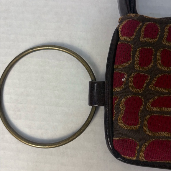 Red and Brown Patterned Clutch - Picture 2 of 12